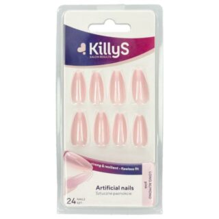 KILLYS artificial nails, Long Almond, 24 nails in different sizes