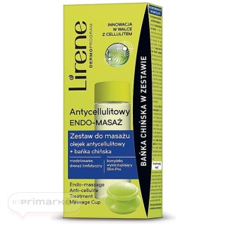 LIRENE Massage set: Lirene anti-cellulite massage oil + Chinese cupping - 100 ml