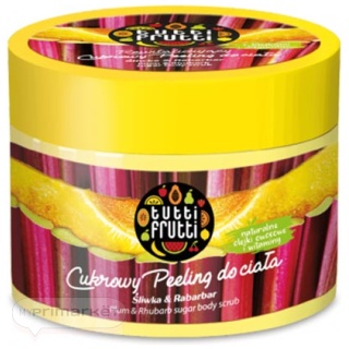 FARMONA Tutti Frutti Revitalizing SUGAR BODY SCRUB Plum & Rhubarb