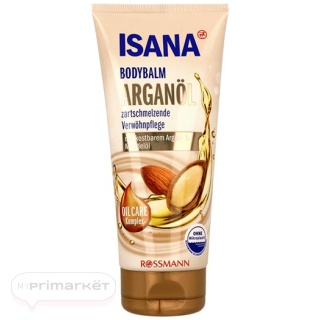 ISANA body milk with argan oil and almond oil - 200 ml