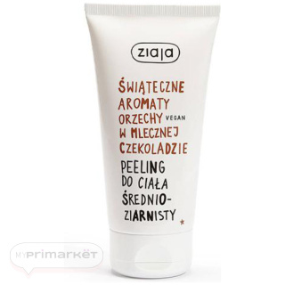 Ziaja Christmas aromas Nuts in milk chocolate Medium-grain body scrub, 160 ml